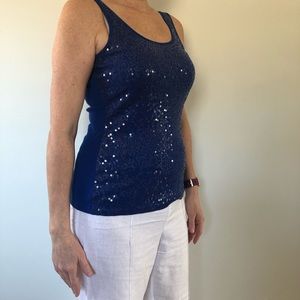 COPY - EXPRESS cobalt blue sequins tank top M.